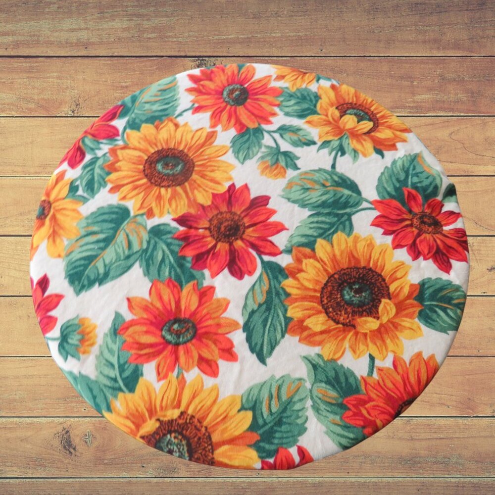 Kitchenaid Bowl Cover Reversible Sunflowers and Red Gingham Mixer Bowl Cover - Picture 6 of 7